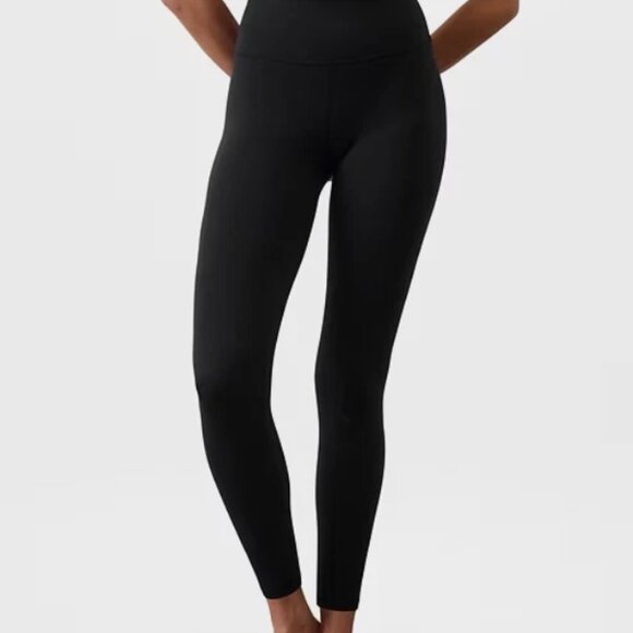 Athleta Transcend 7/8 Tight Womens Size Medium Black Leggings Athleisure M - Picture 1 of 4